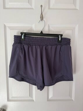 Zella Athletic Shorts Purple/Gray Size Large